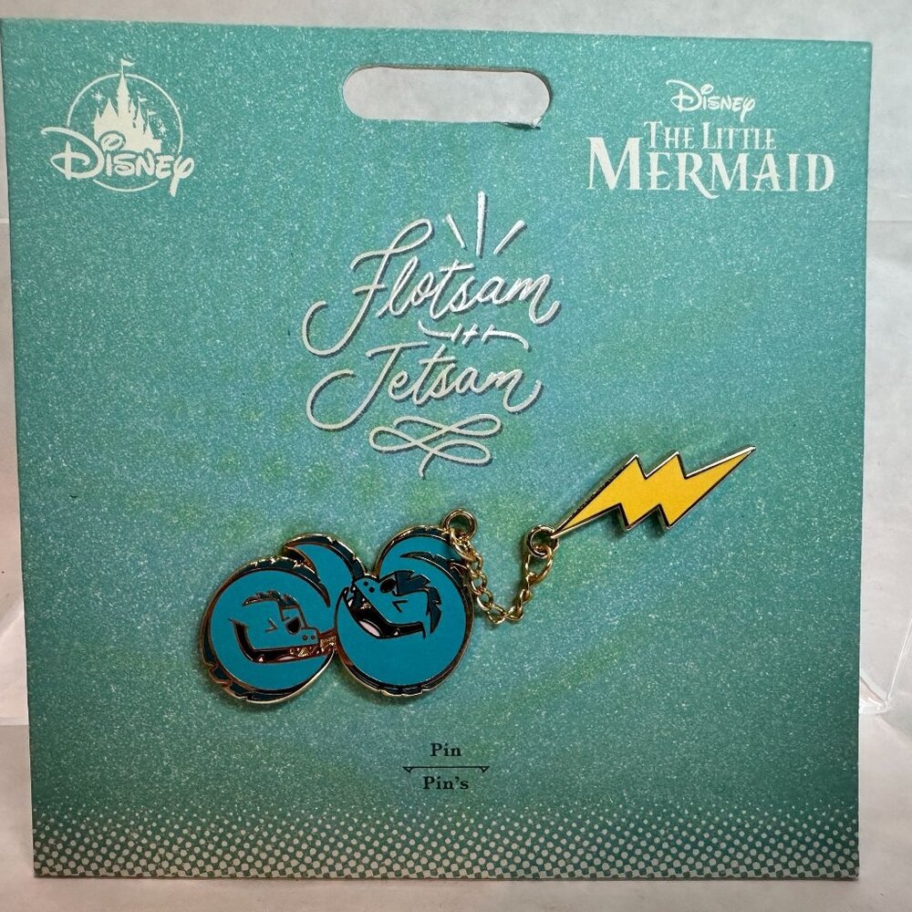 Disney Little Mermaid 132565 Flotsam & Jetsam Eels Duos Pin with Electrical Bolt - Picture 6 of 10